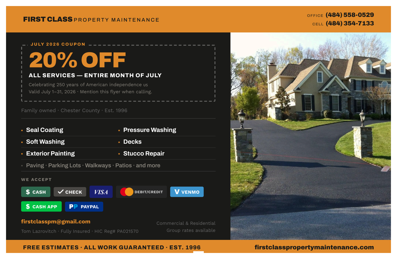 Promotional coupon flyer